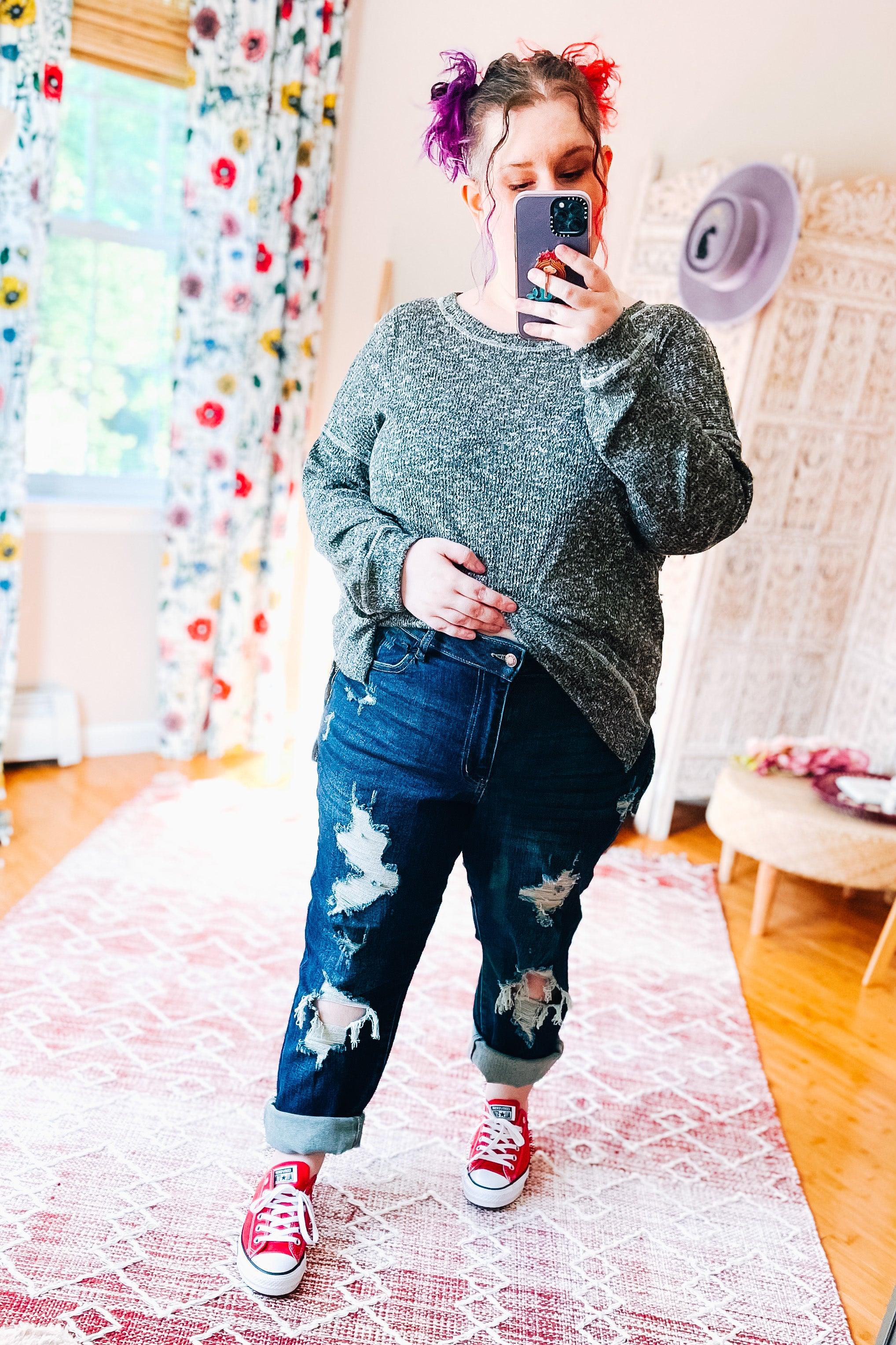 In My Comfort Zone Boyfriend Jeans - Atomic Wildflower