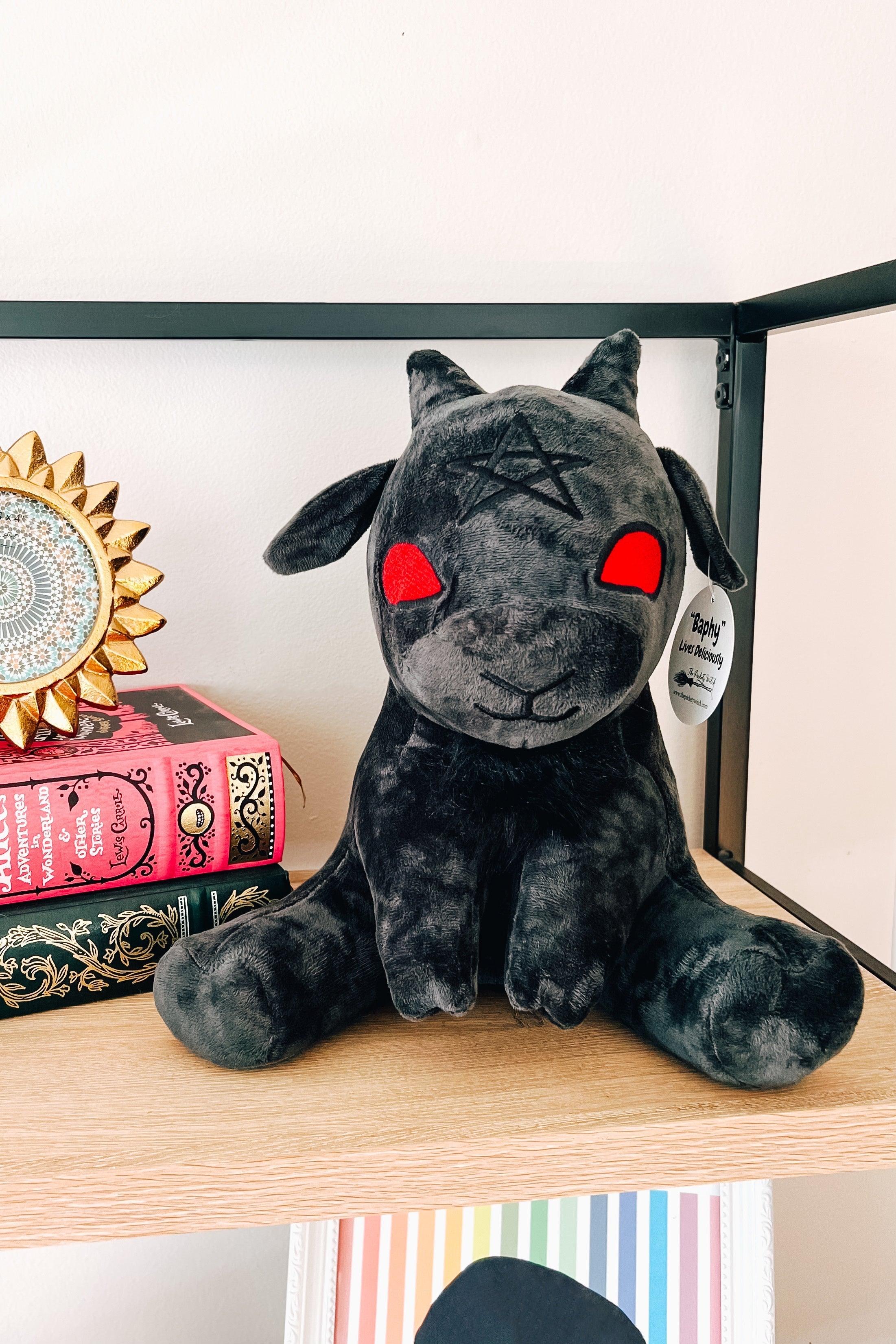 Baphy The Witchy Baby Goat Plushie • Charcoal Black - Atomic Wildflower