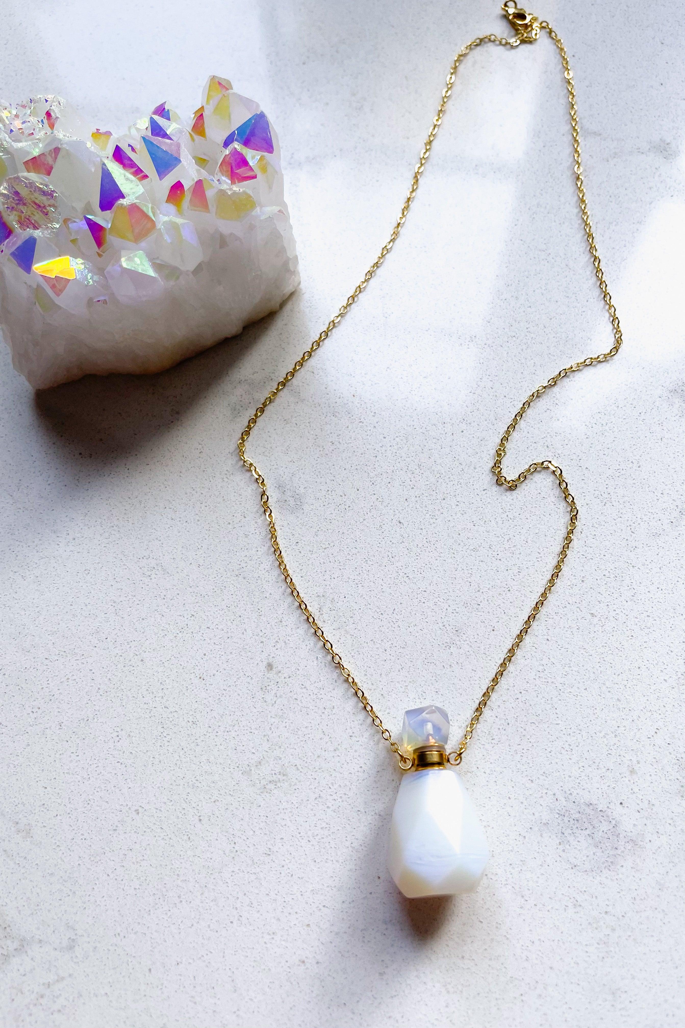 Opal Potion Bottle Necklace - Atomic Wildflower