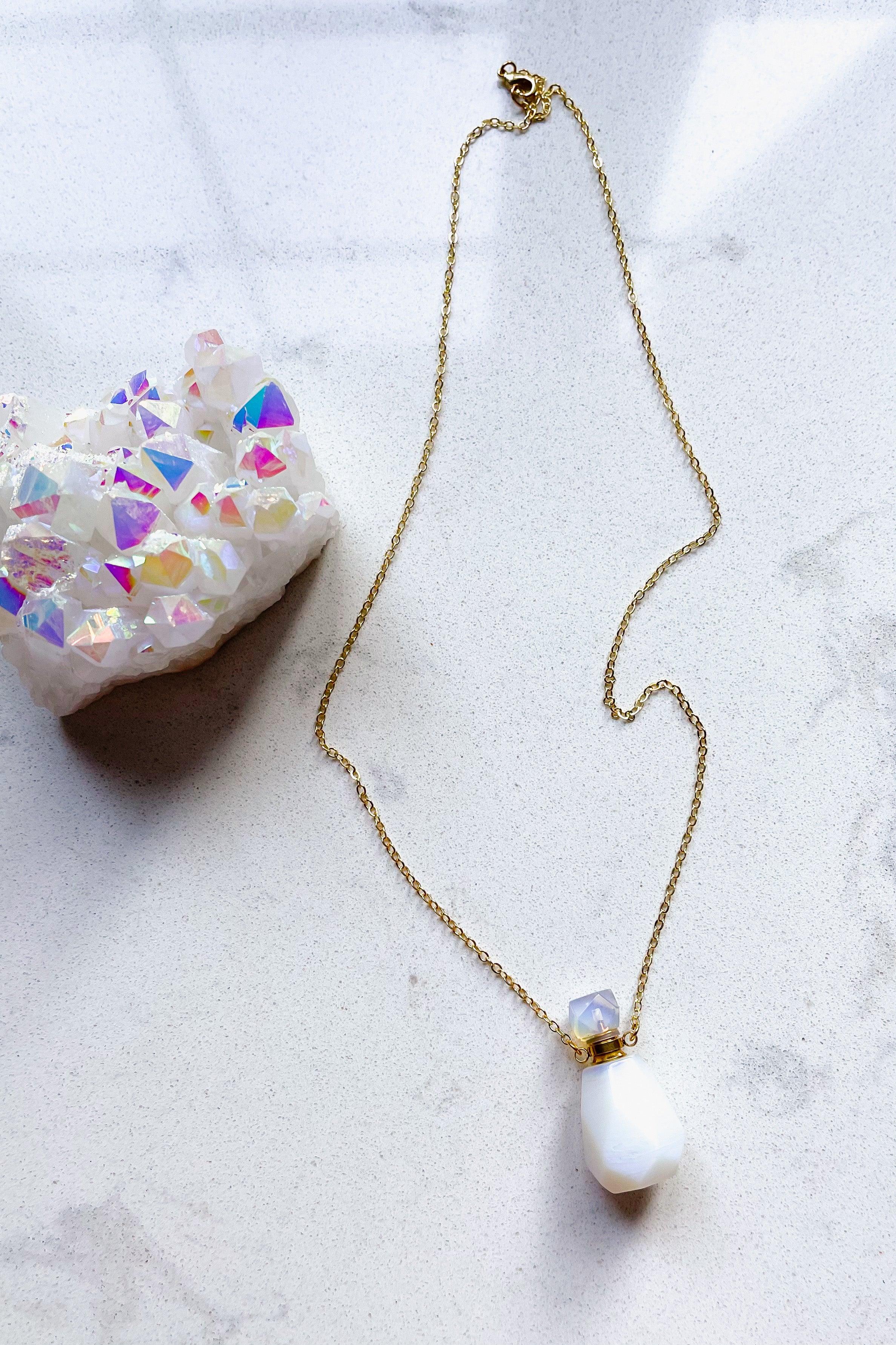 Opal Potion Bottle Necklace - Atomic Wildflower