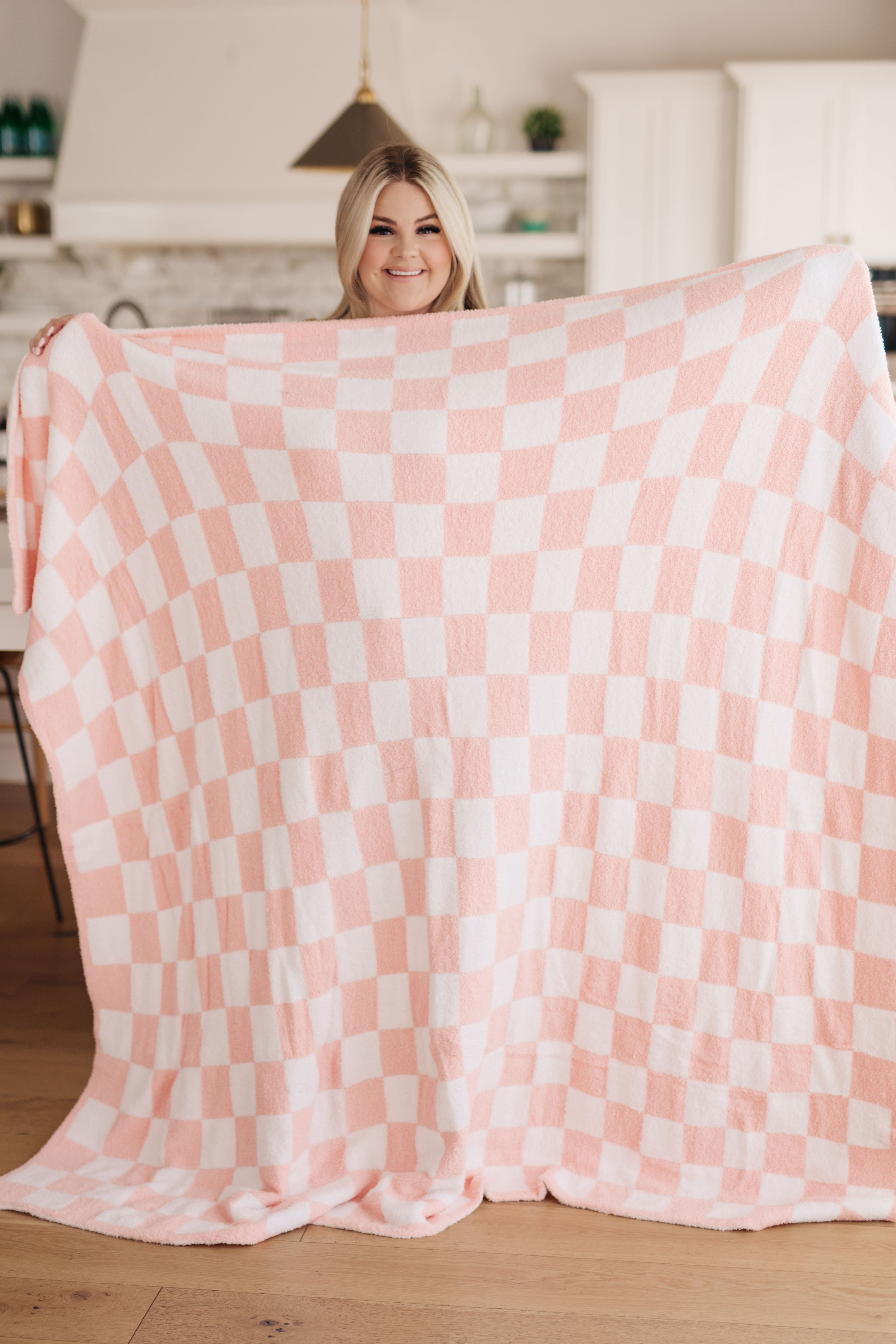 Penny Blanket Single Cuddle Size • Pink Check