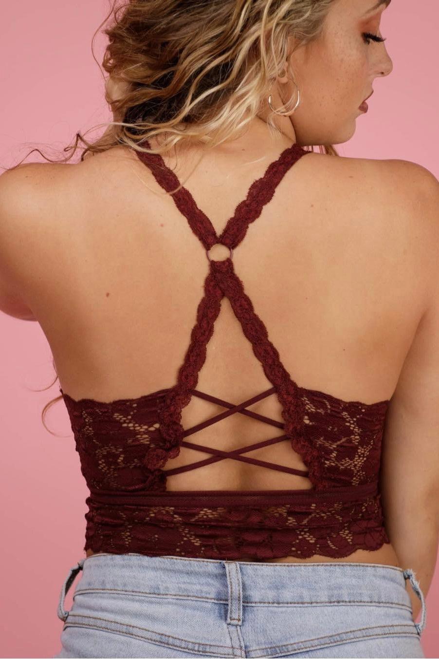 These Dreams Lace Bralette • Burgundy - Atomic Wildflower