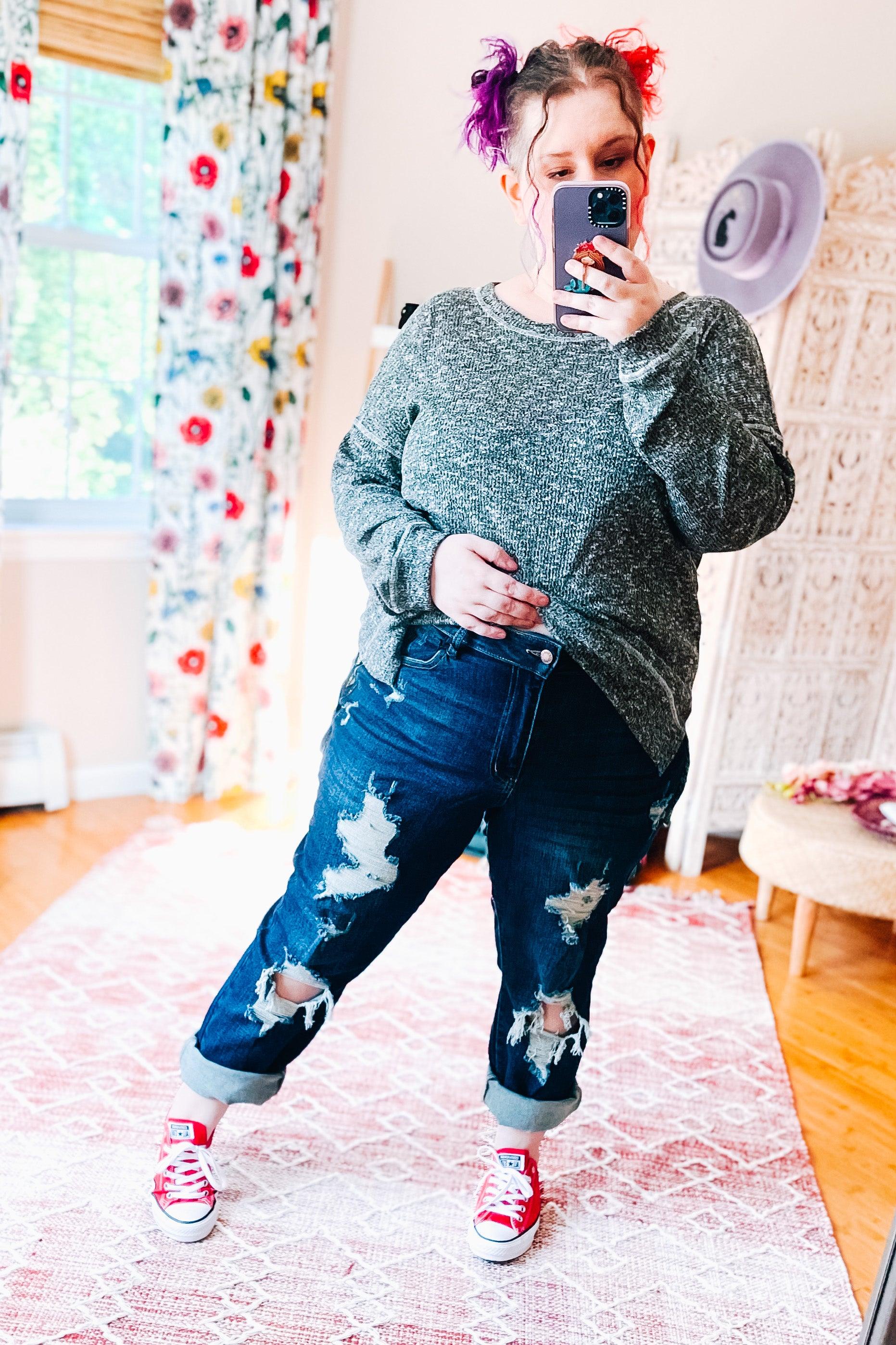 In My Comfort Zone Boyfriend Jeans - Atomic Wildflower