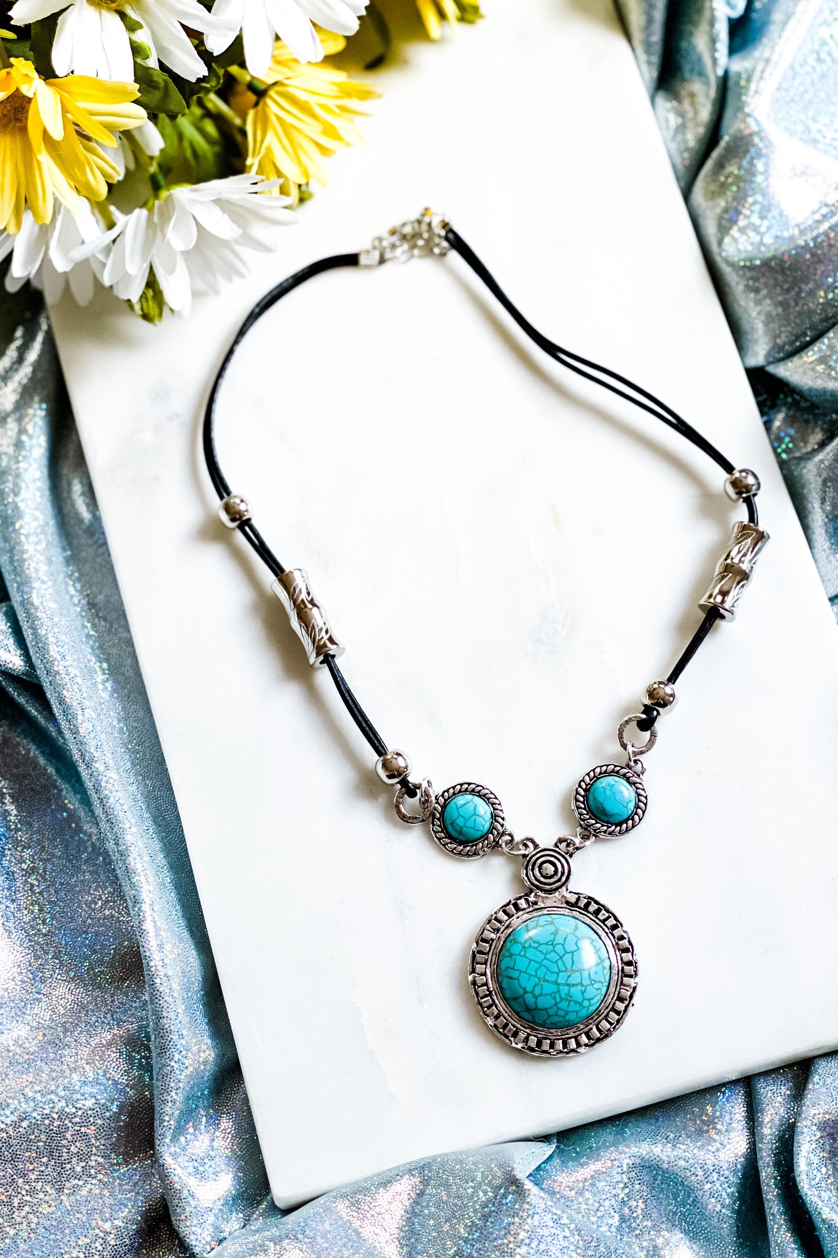 Triple Threat Turquoise Necklace - Atomic Wildflower