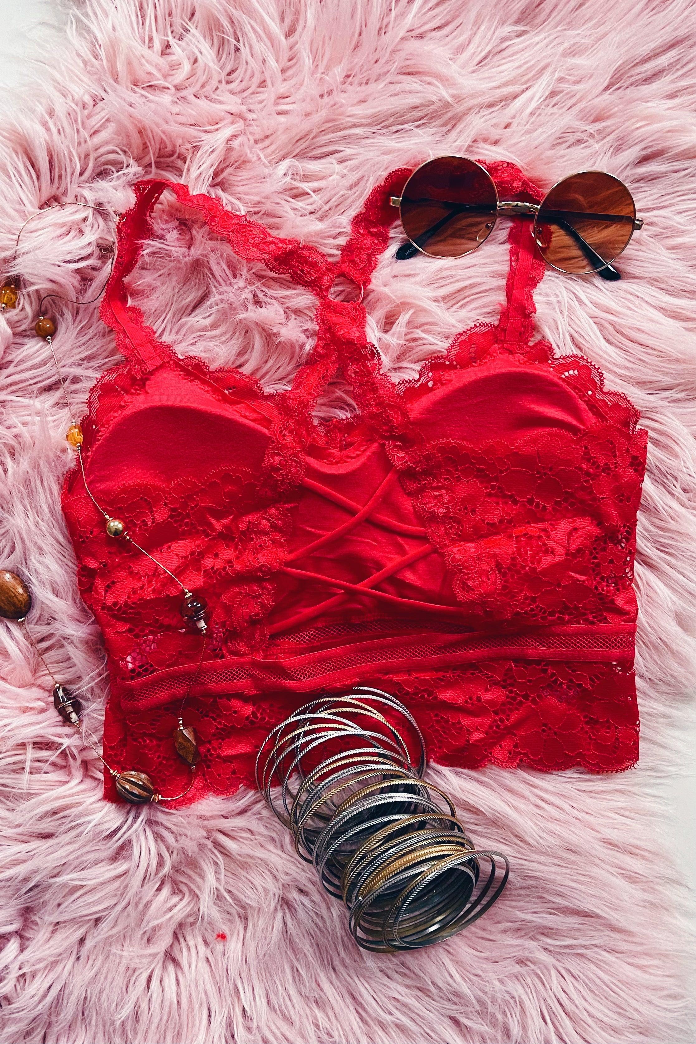 These Dreams Lace Bralette • Red - Atomic Wildflower
