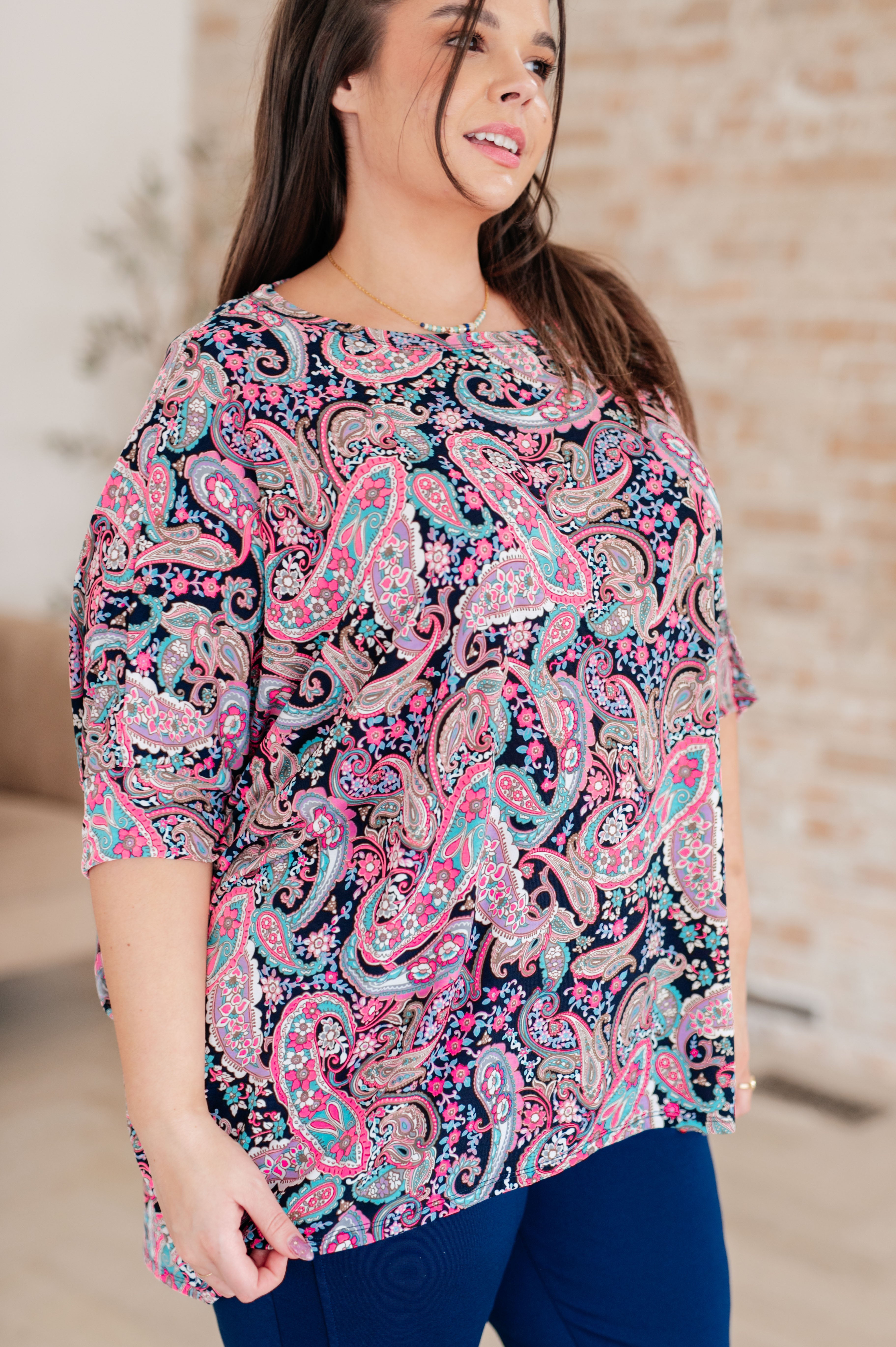 Essentially You Top • Pink Paisley