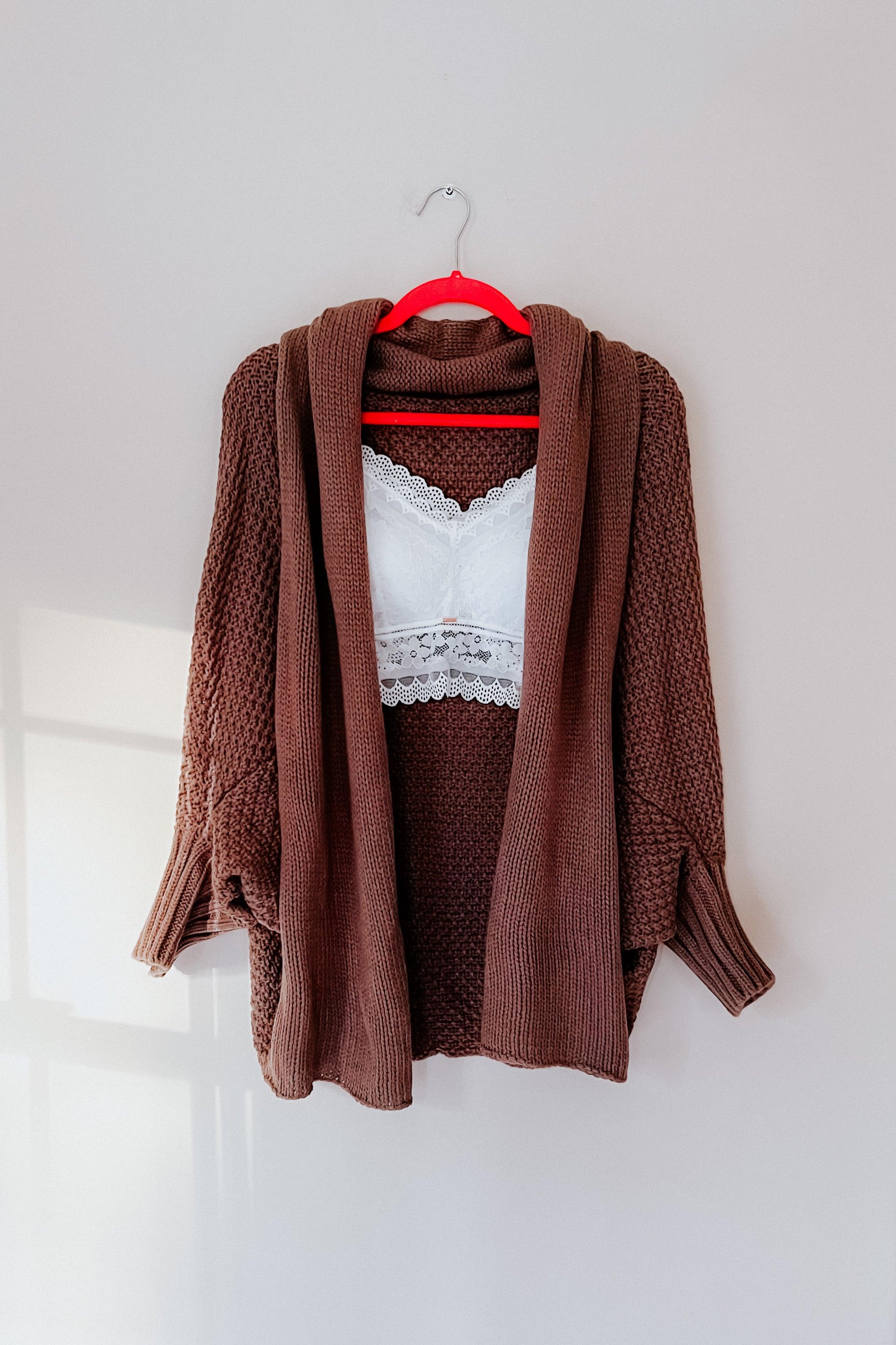 Quiet Solitude Bat Sleeve Cardigan - Atomic Wildflower