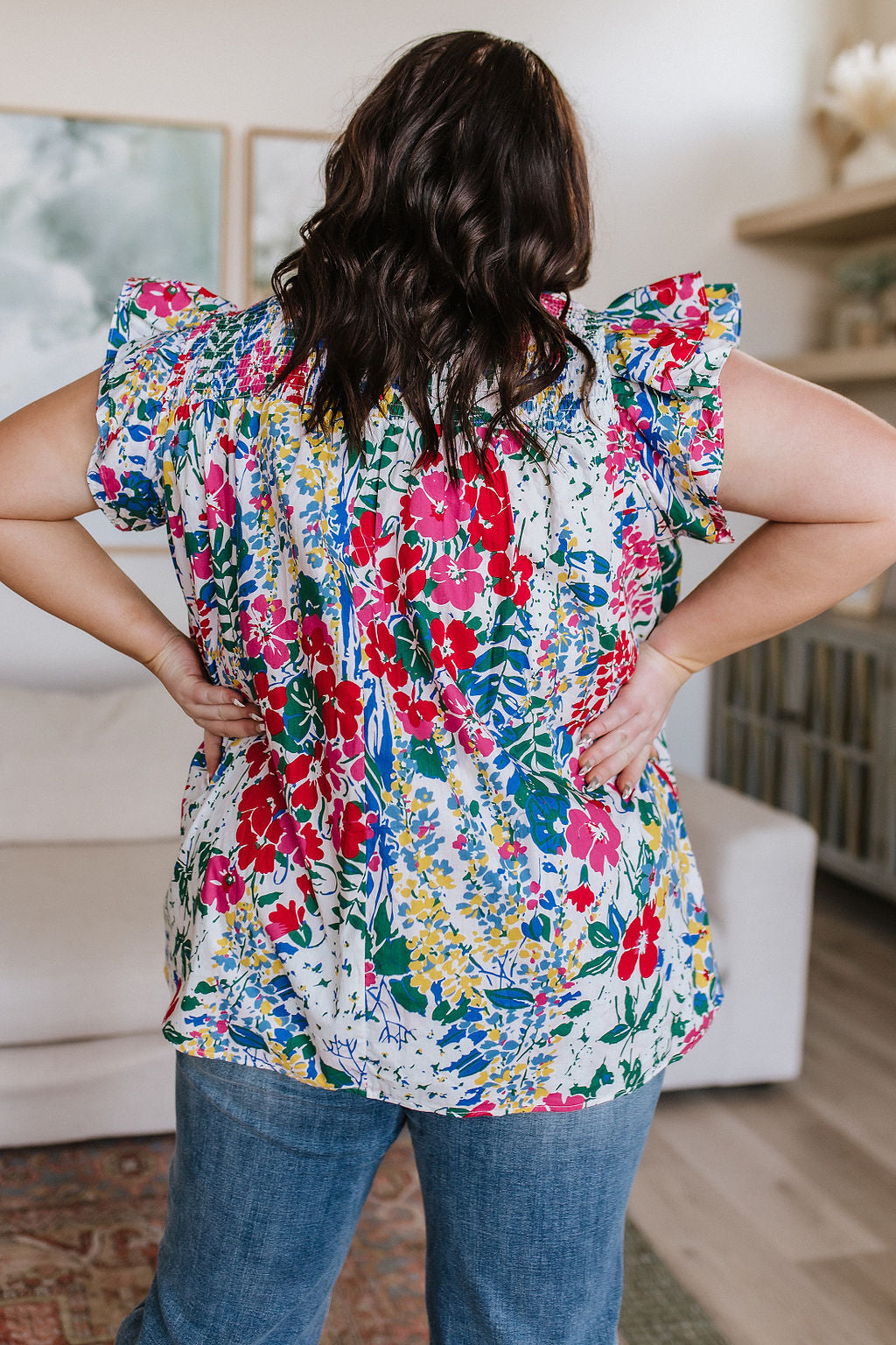 Floral Impressions Blouse - Atomic Wildflower