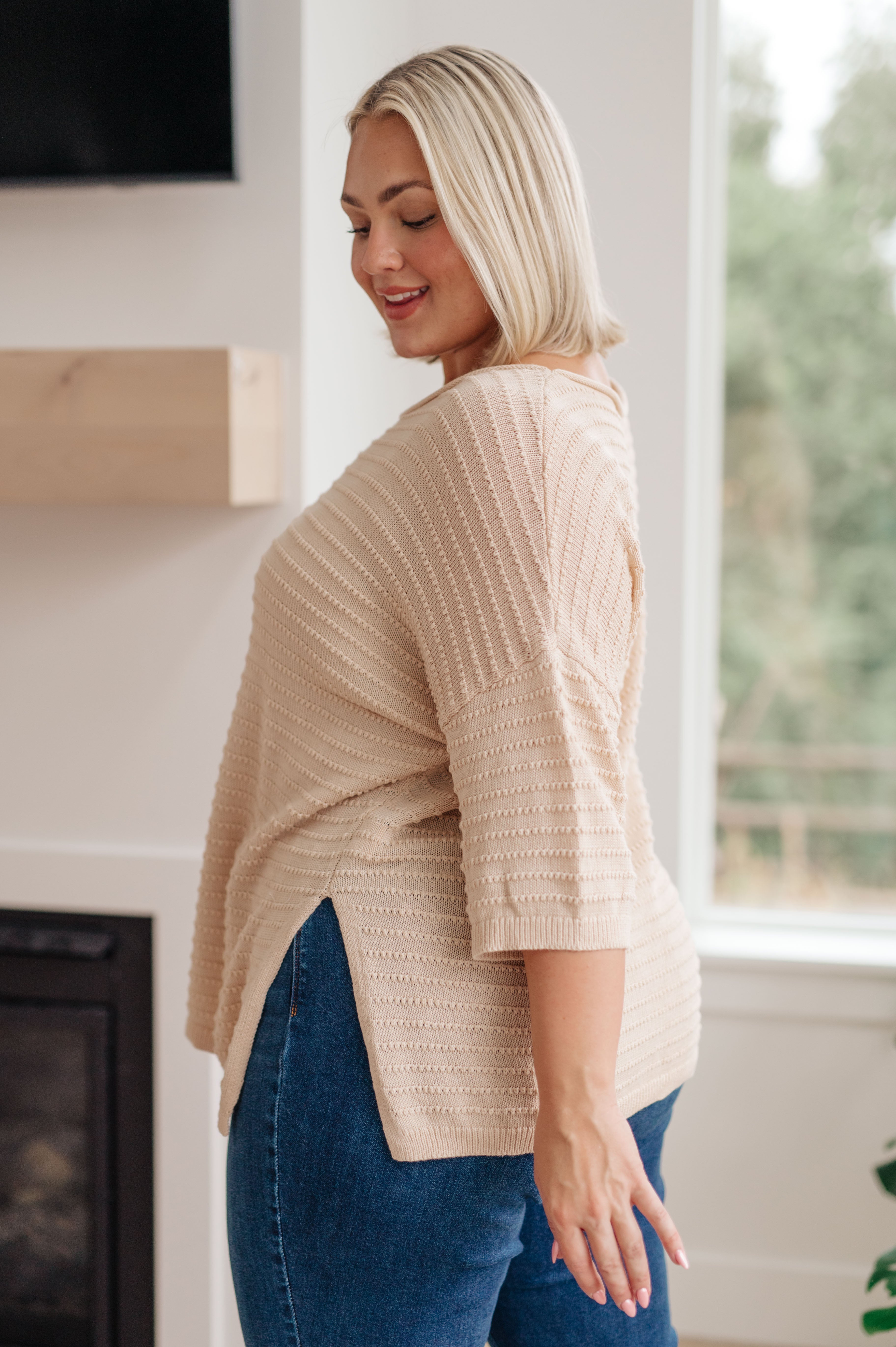 High Tide Oversized Top • Cream
