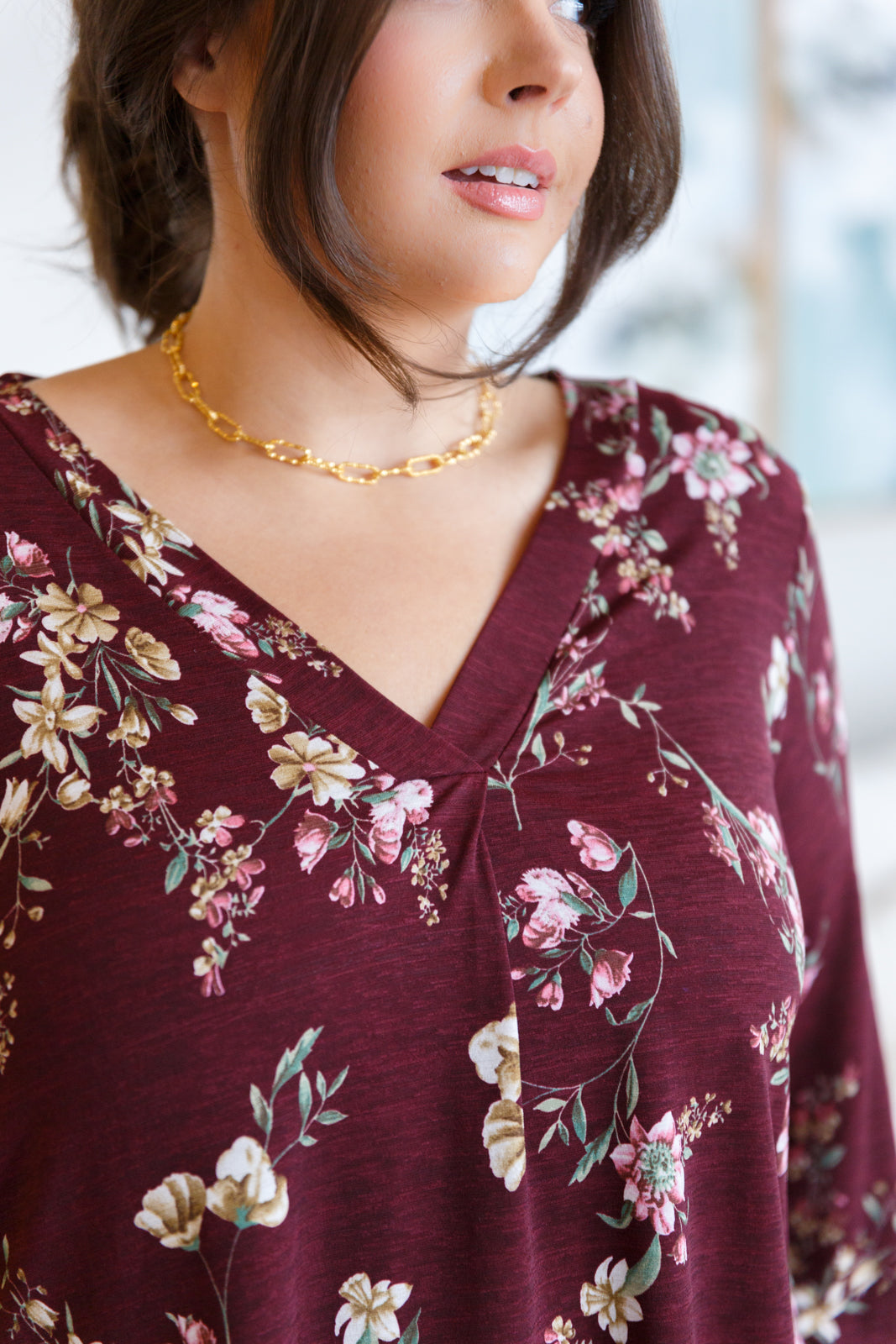 Hometown Classic Top • Wine Floral
