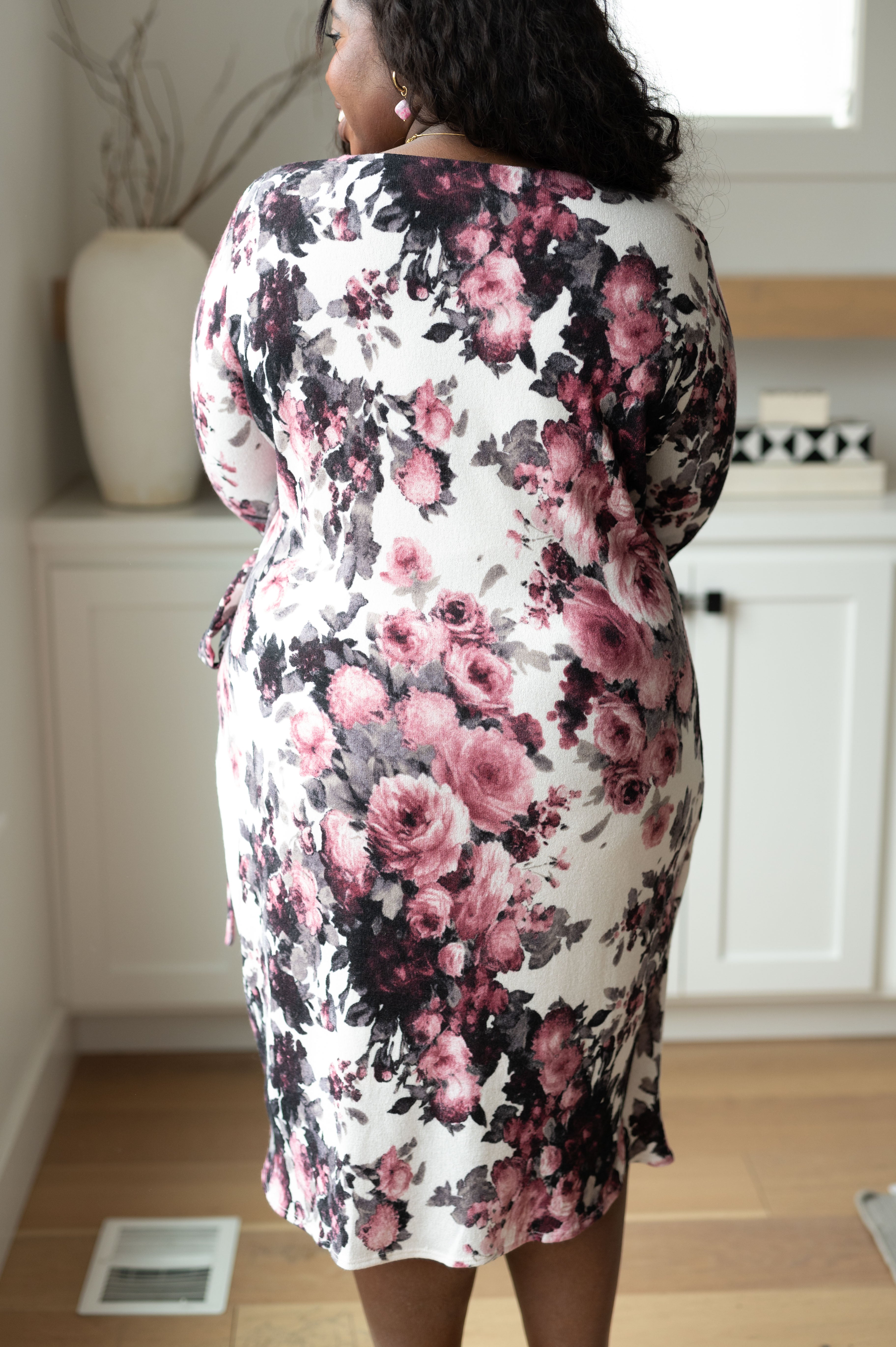 Honey Do I Ever Faux Wrap Dress • White Floral