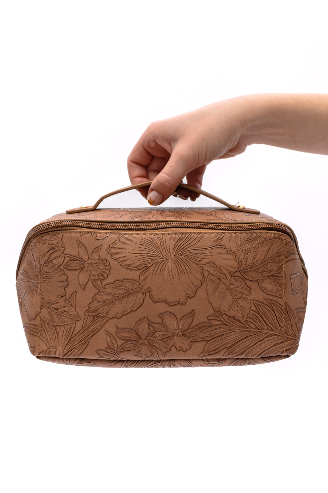 Life In Luxury Large Capacity Cosmetic Bag • Tan