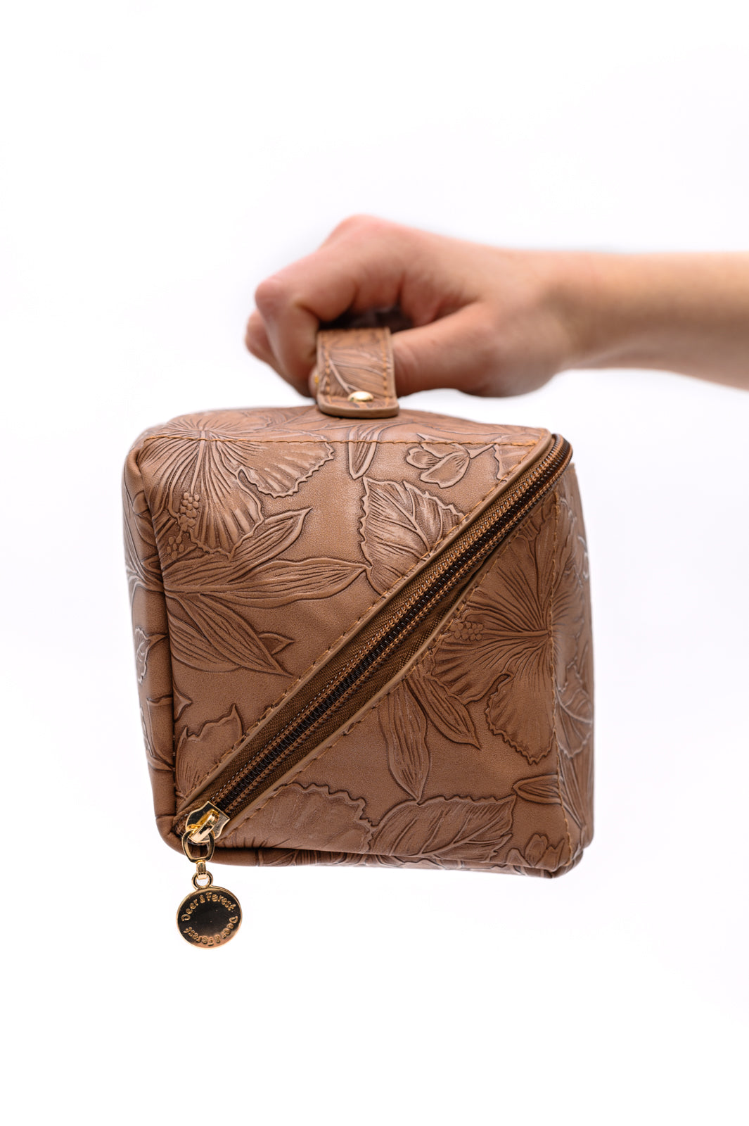 Life In Luxury Large Capacity Cosmetic Bag • Tan