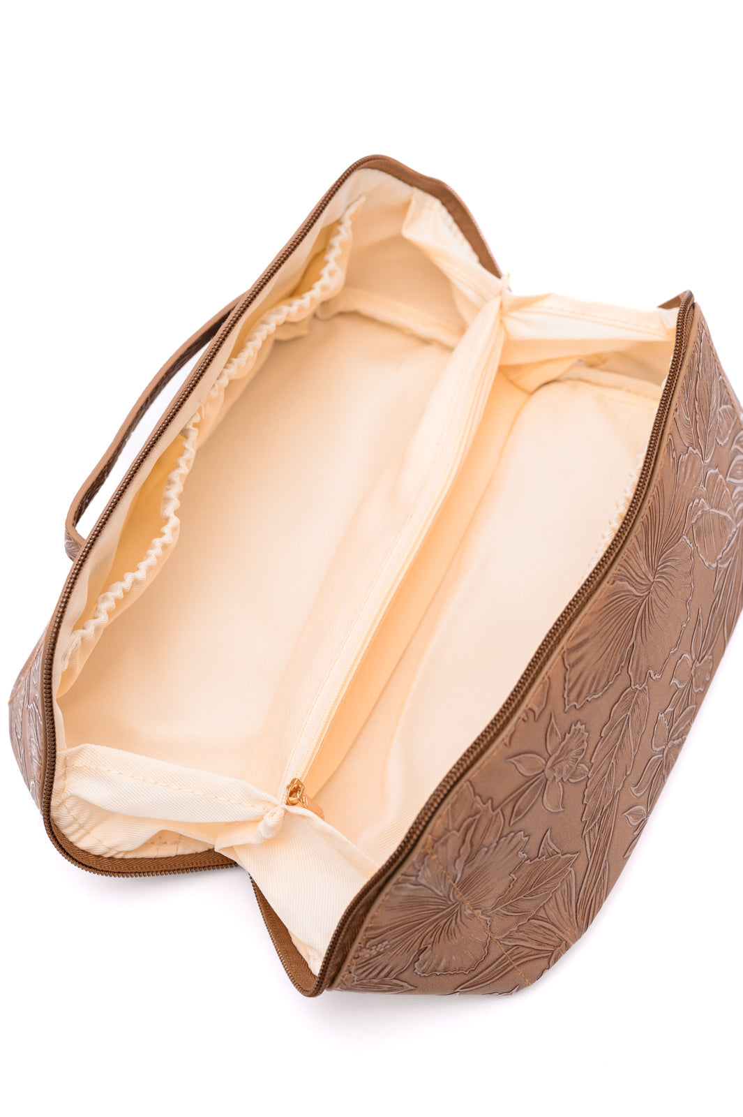 Life In Luxury Large Capacity Cosmetic Bag • Tan