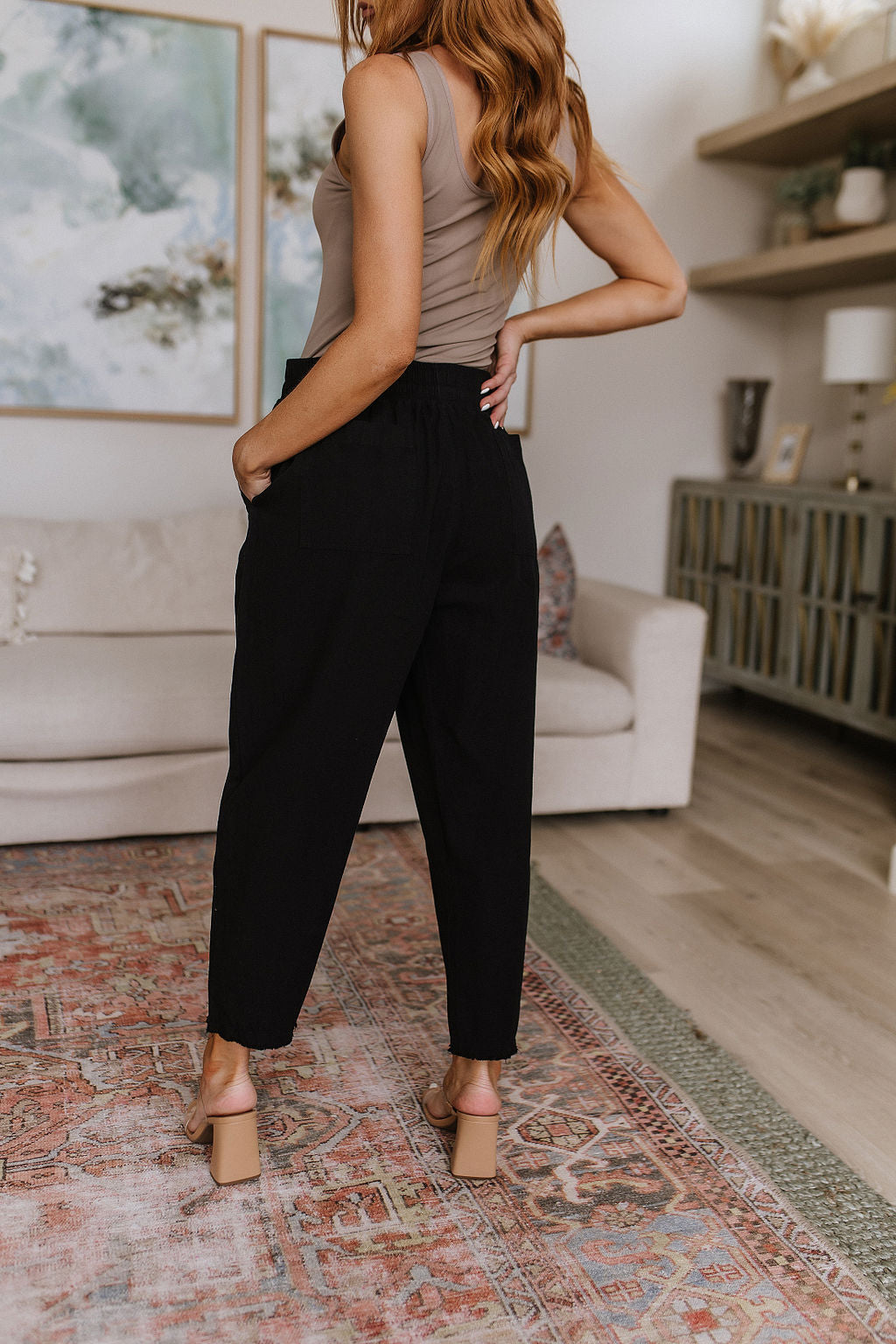 Love Me Dearly High Waisted Pants • Black