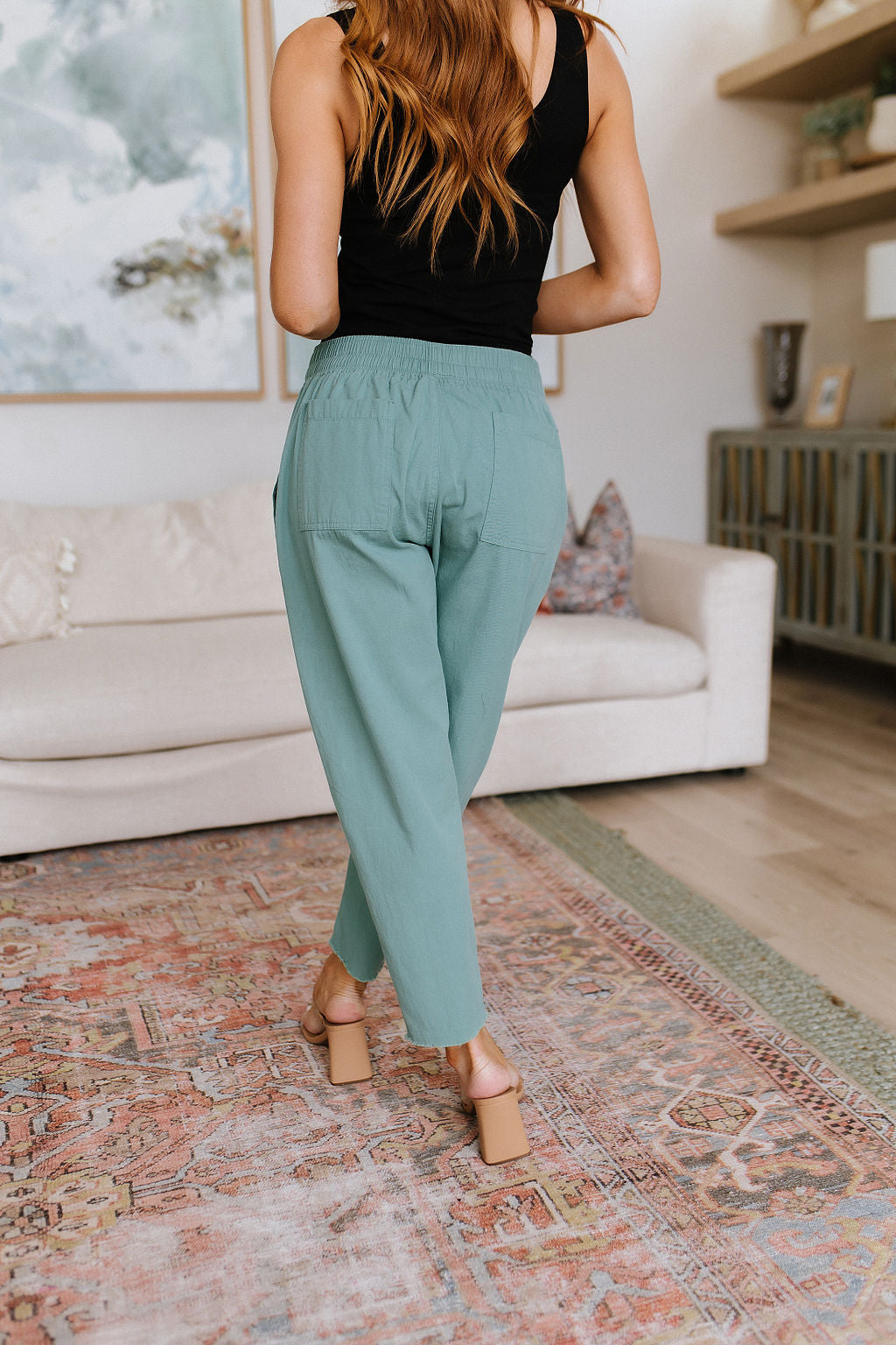 Love Me Dearly High Waisted Pants • Jade