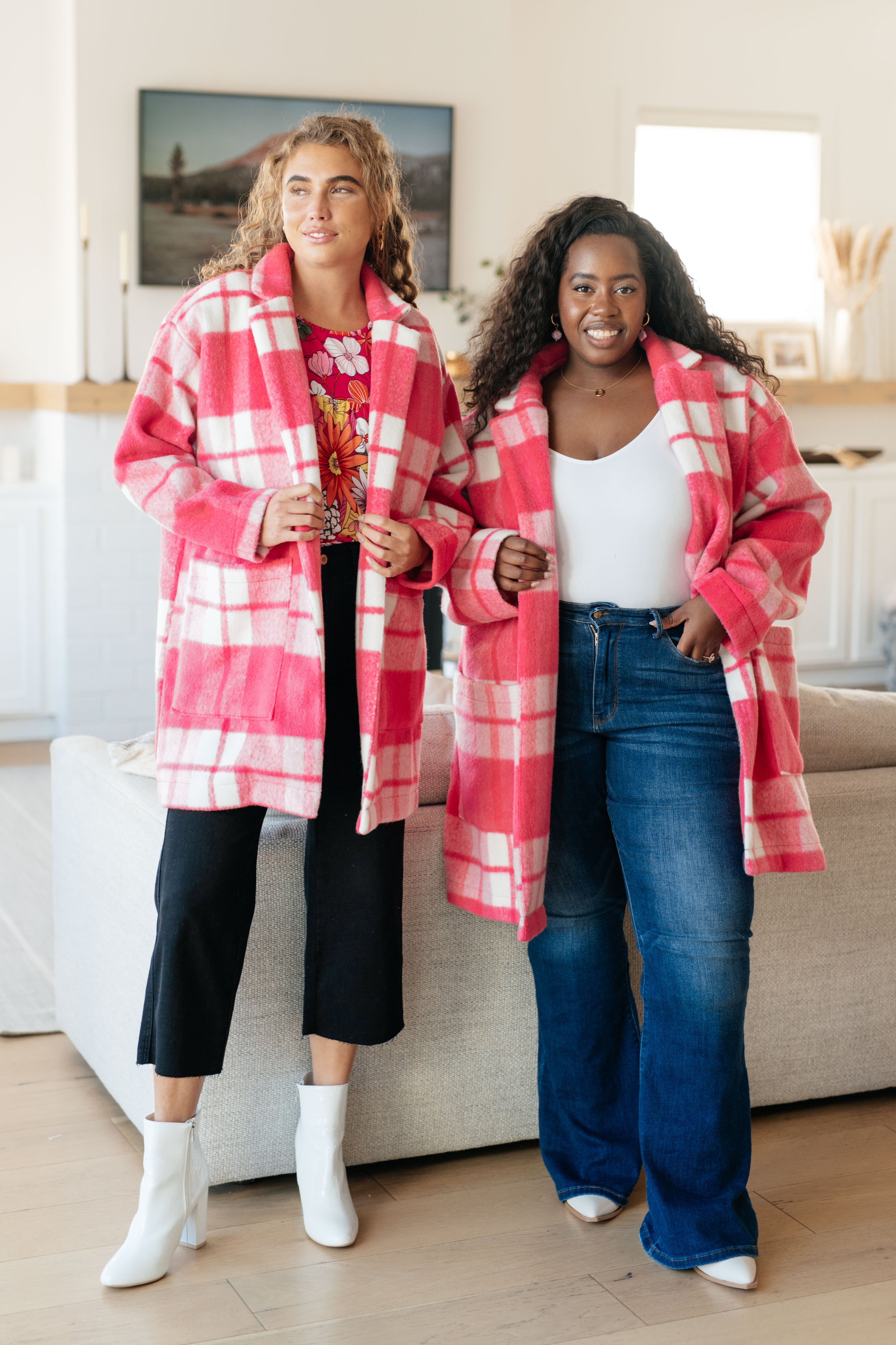 Passion in Plaid Coat • Pink
