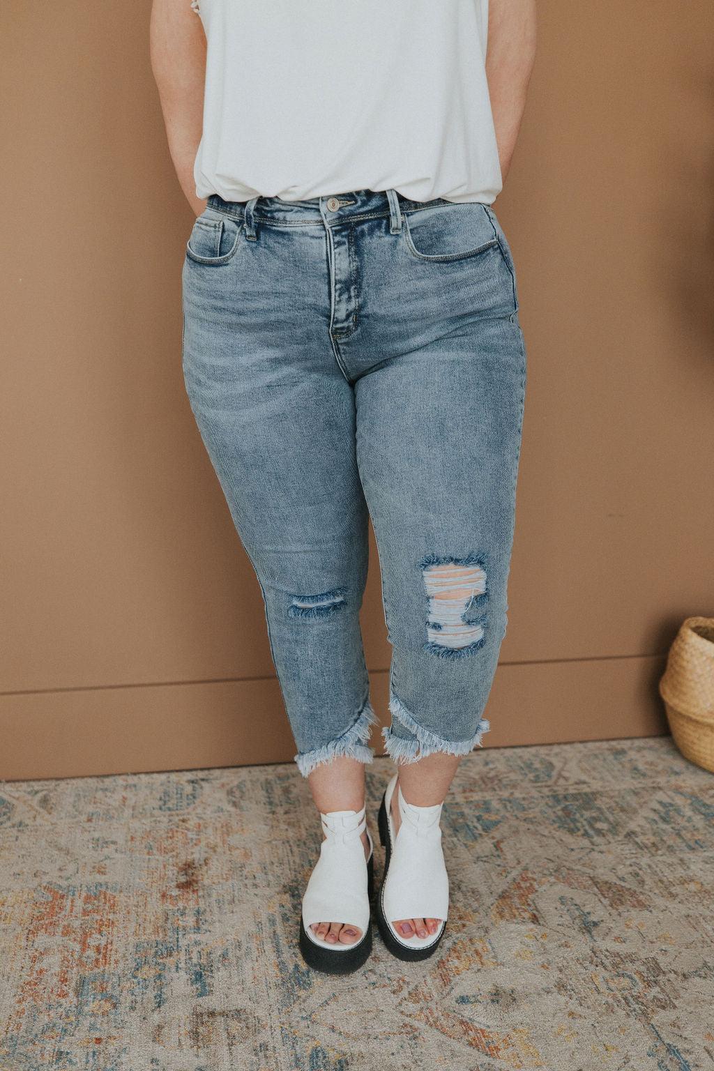 One Step Ahead Tulip Hem Jeans - Atomic Wildflower