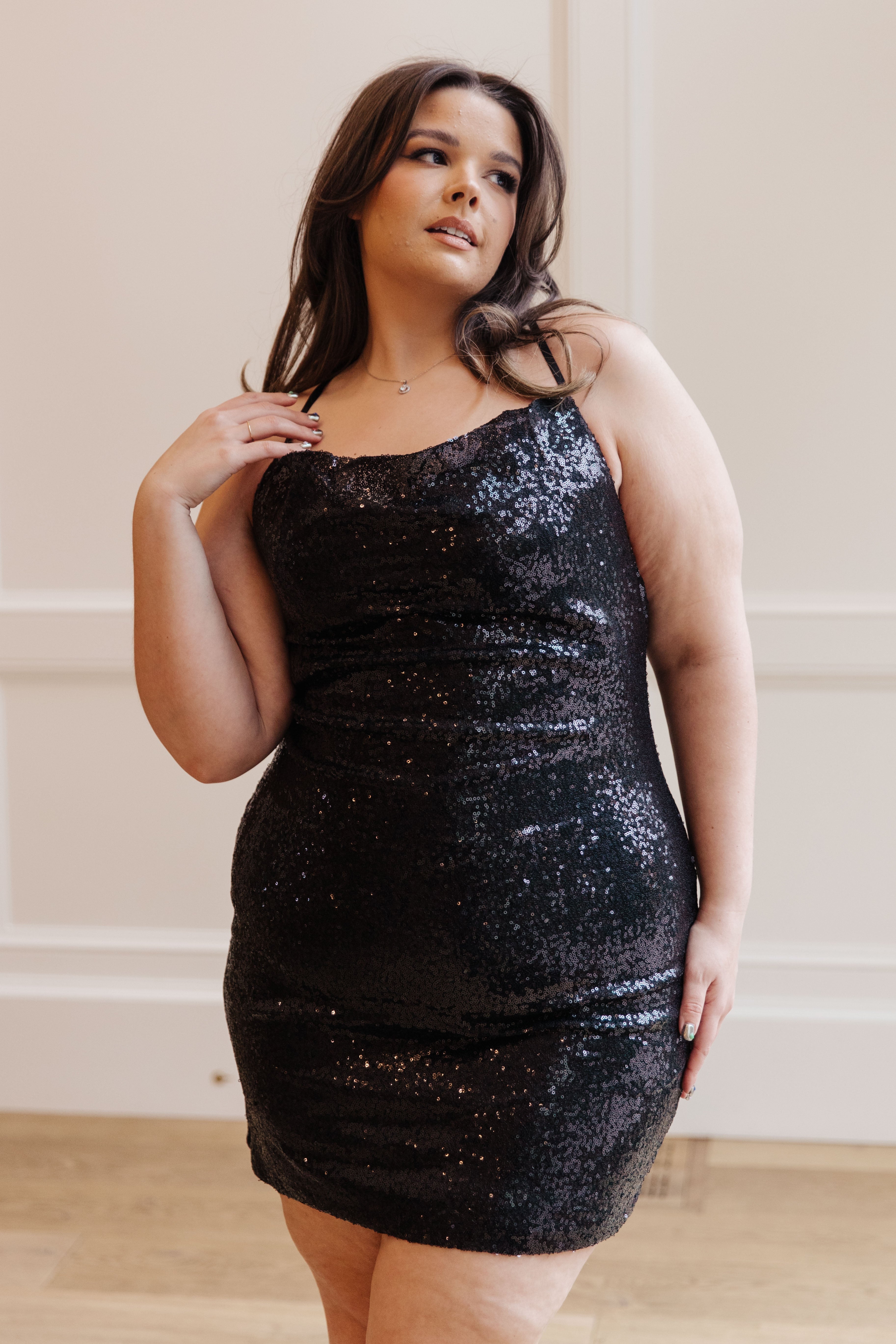 Shining in Sequins Dress • Black