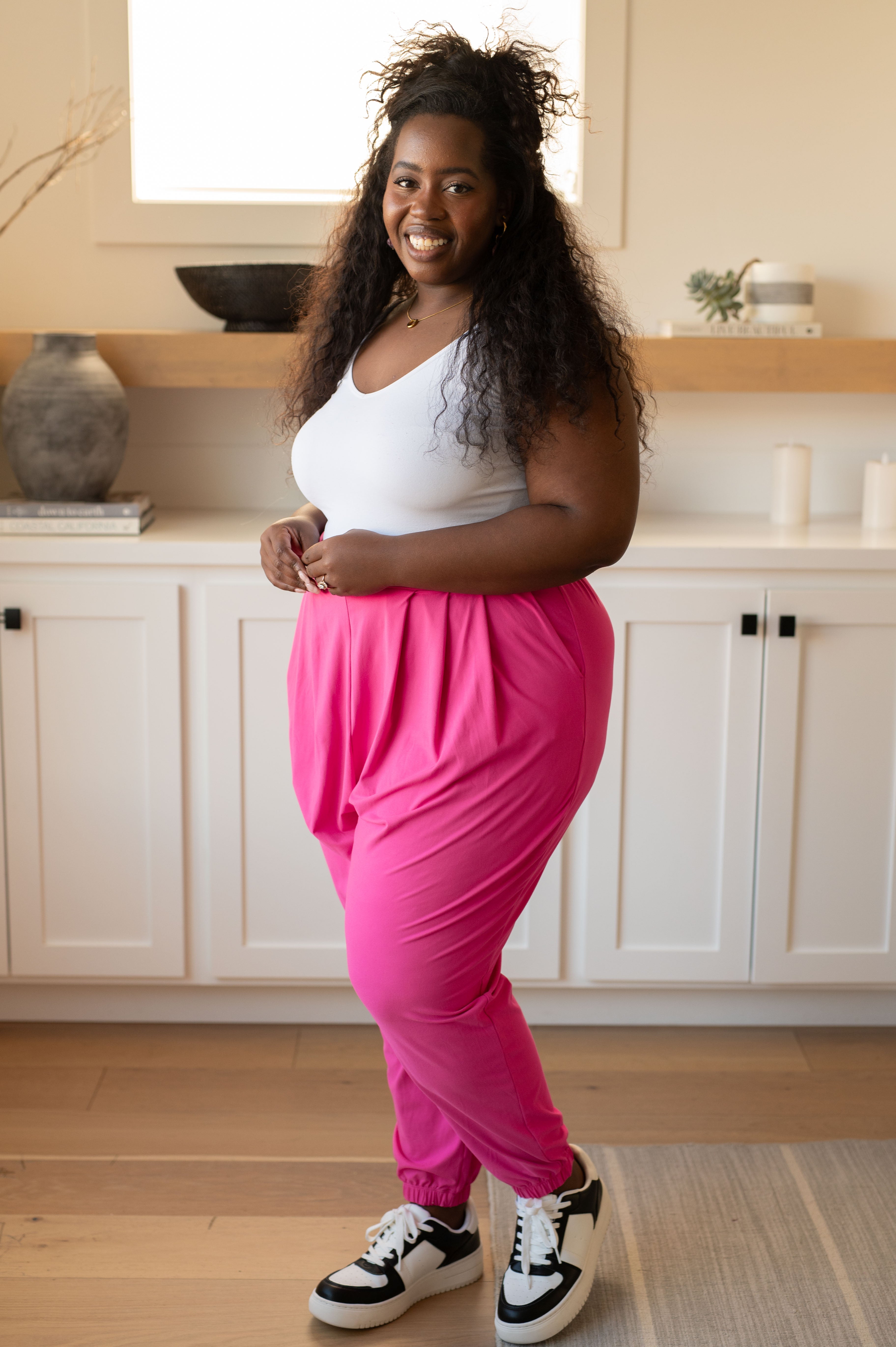 The Motive Slouch Jogger • Hot Pink