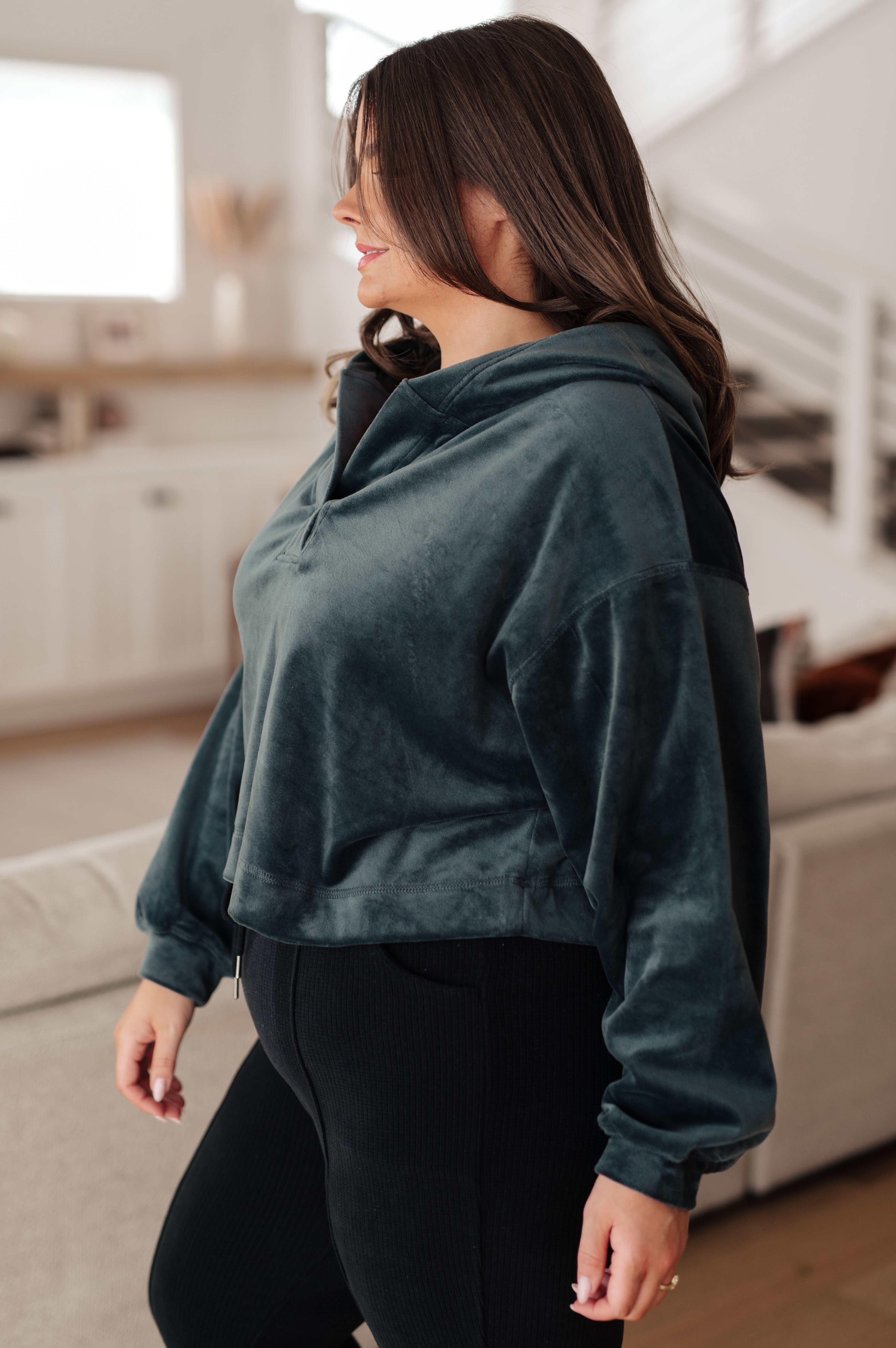 Velvet Icon Hoodie • Grey Blue