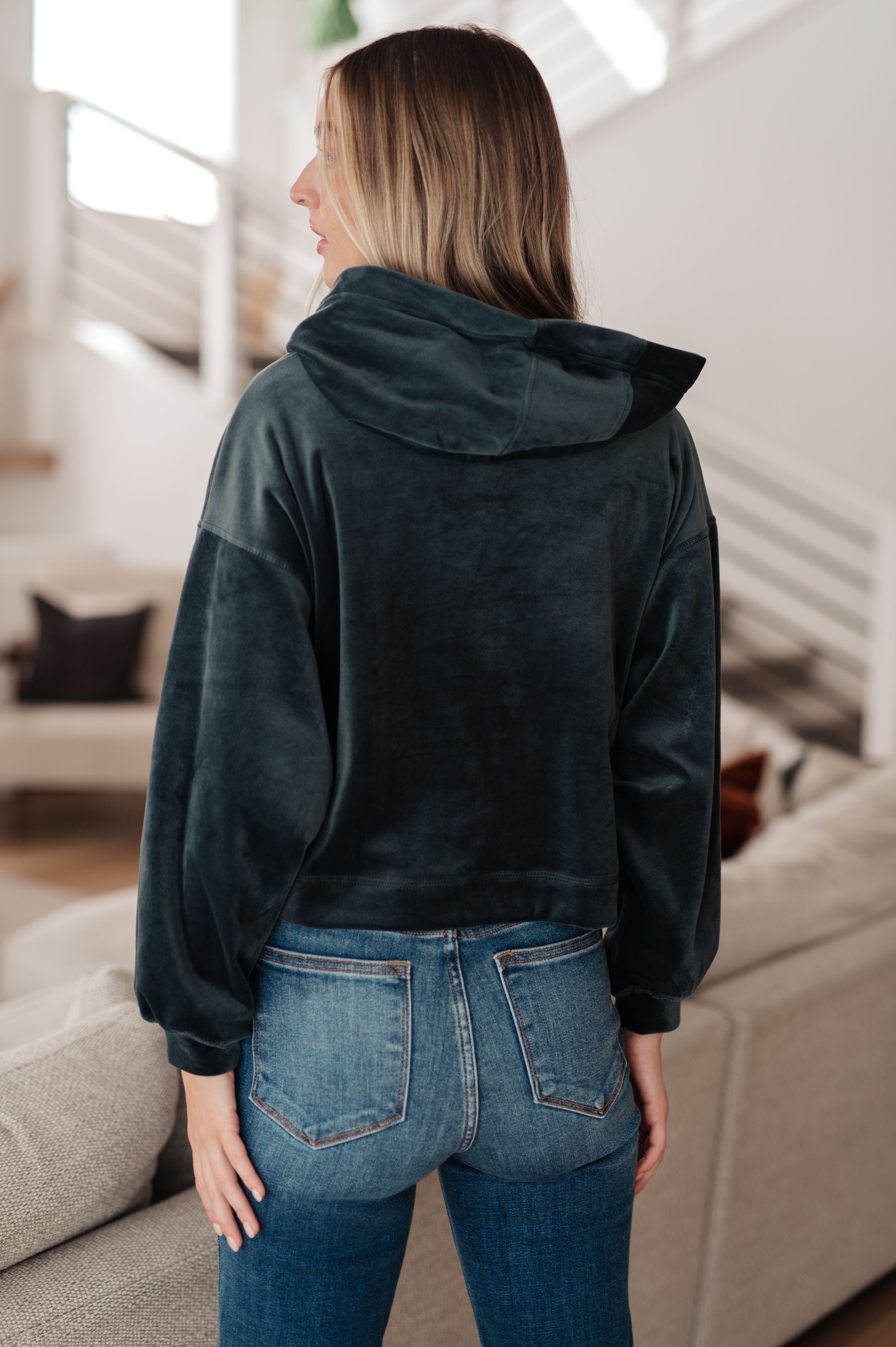 Velvet Icon Hoodie • Grey Blue