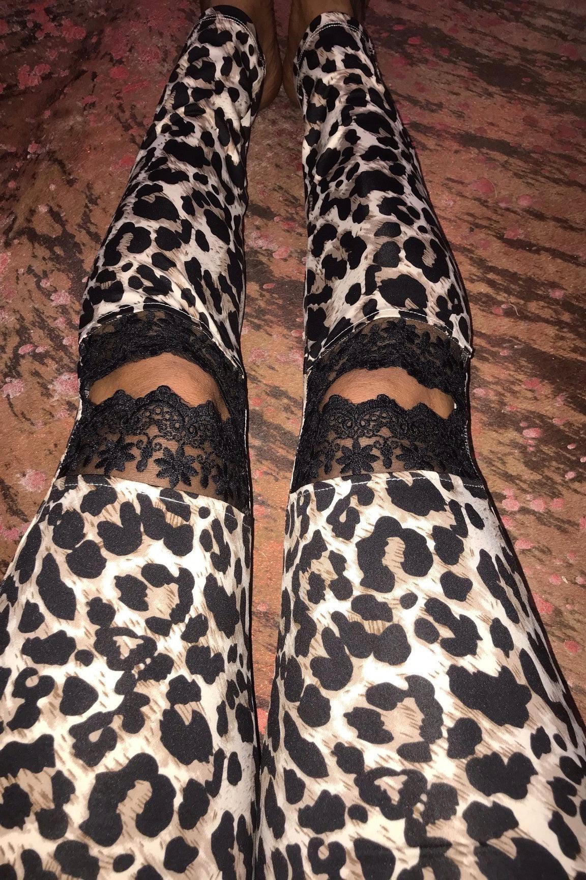 Leopard + Lace Leggings - Atomic Wildflower