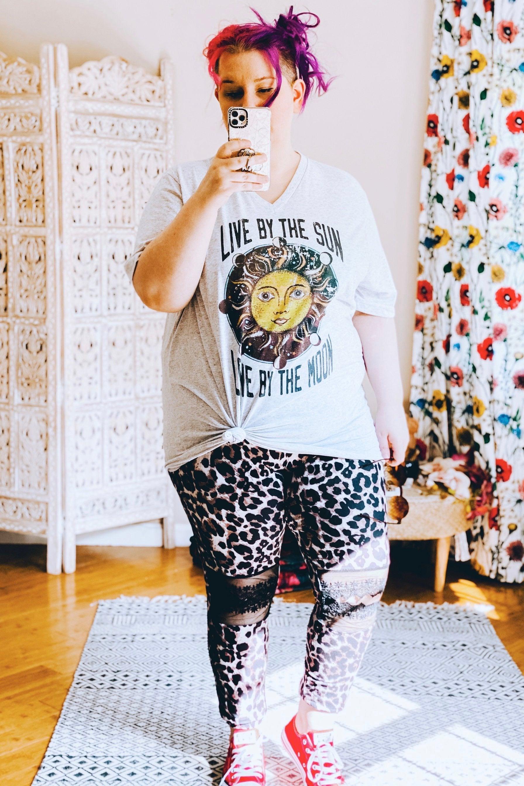 Leopard + Lace Leggings - Atomic Wildflower