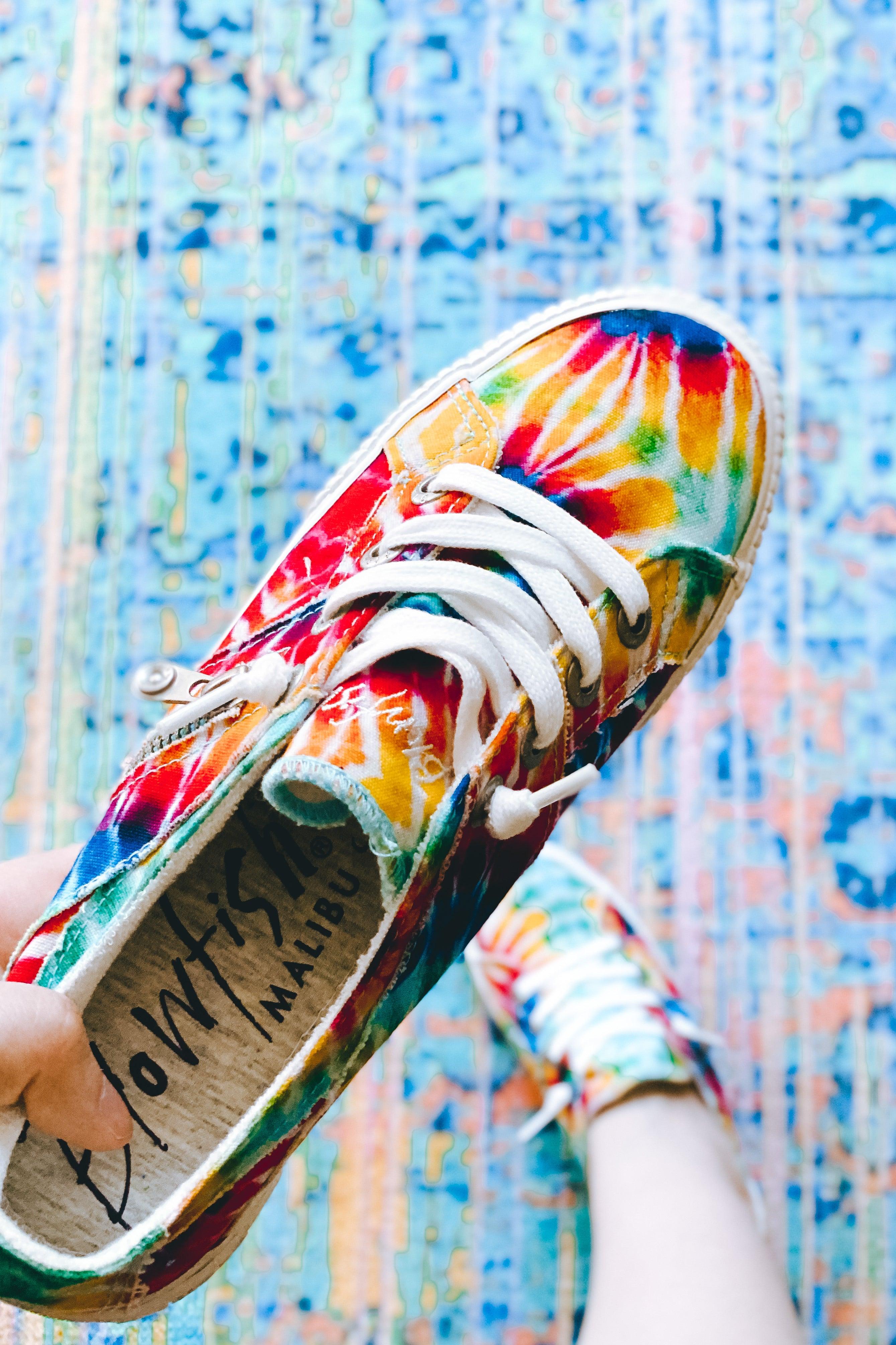 Blowfish Malibu Fruit • Rainbow Tie Dye Canvas - Atomic Wildflower